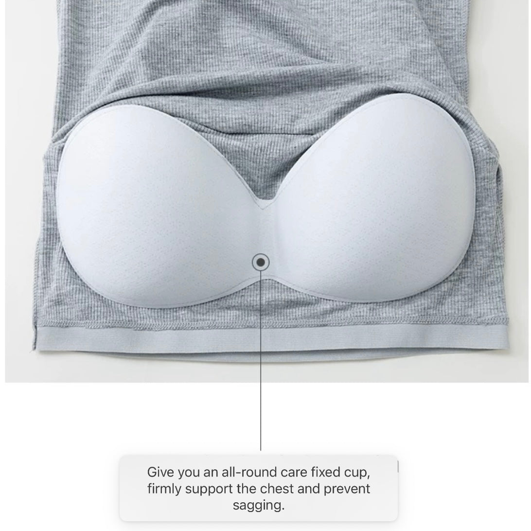 Paris Plus Size Built-In Bra Tank Top